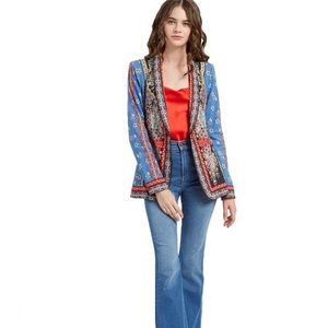 Alice & Olivia Macey style floral paisley blazer size 0